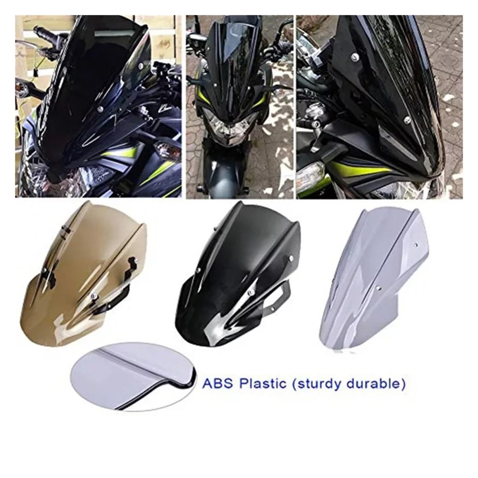 Pare-Brise De Moto ÉCran De Pare-Brise Avec Support Convient Pour