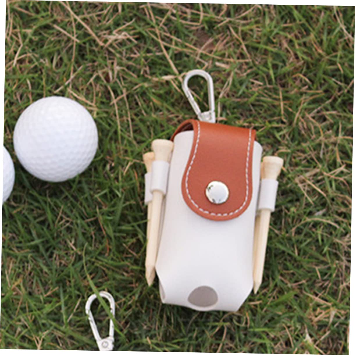 VANZACK Golf Bag Golf Club Golf Small Hanging Pouch Golf Pouch Golf Accessories Bag Golf Cart Cover Golf Tee Bag Golf Tees Bag Balls Golf Tee Holder Bag Golf Tool Brown