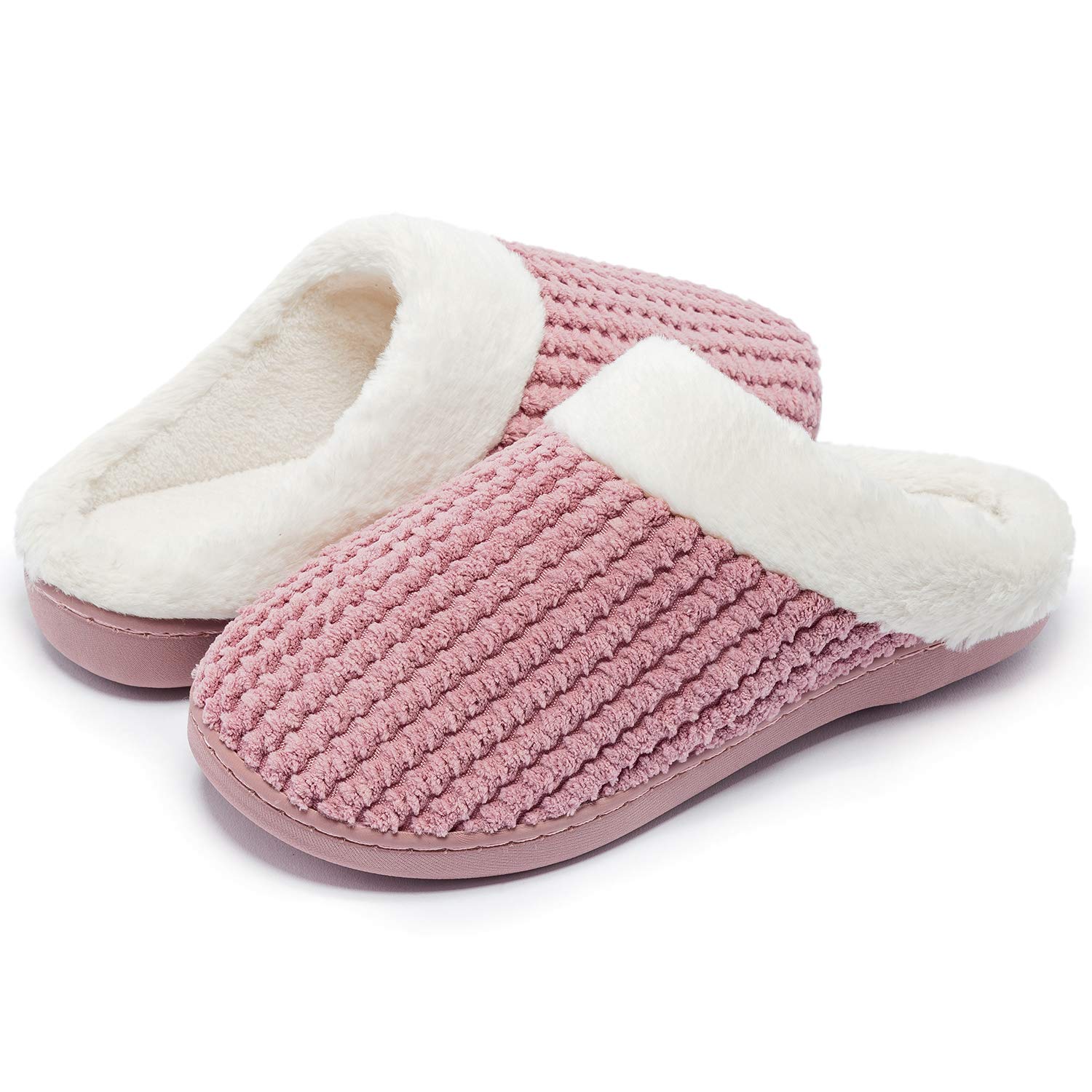 Kuako Inverno Pantofole Donna Peluche Ciabatte Caldo Comode Scarpe da Casa Antiscivolo Memoria Schiuma Pantofole Interno Esterno