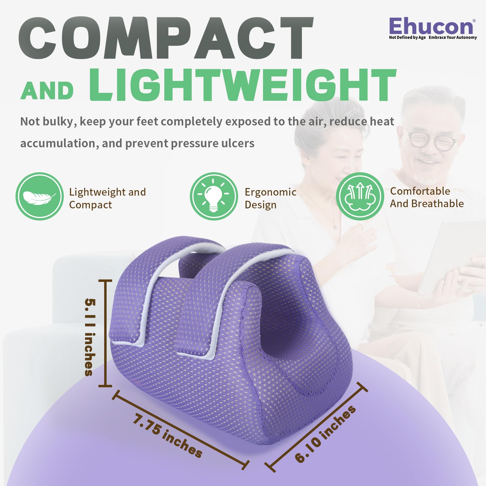 Protector de talón, cojín para úlceras por presión, protección del talón, almohada de cuña para pacientes postrados en cama, protectores de talón para dolor de talón