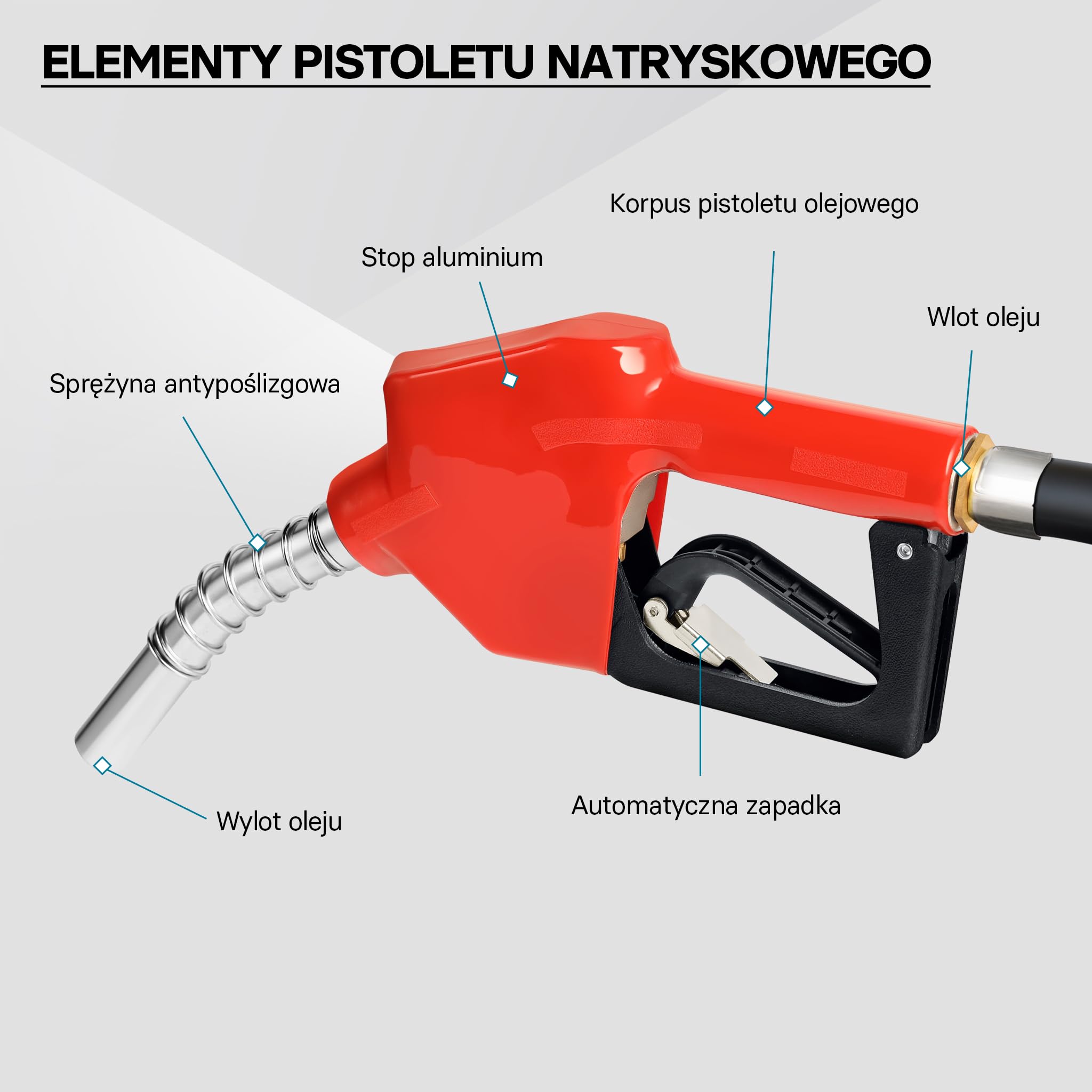 Wiltec Pompa do oleju napędowego, opałowego 150 W 40 l/min, przenośna z zaciskami do akumulatora, wężem i pistoletem