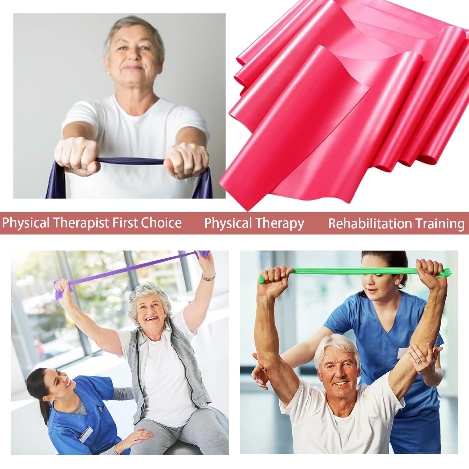 Fascia Fitness In Lattice Naturale Per Allenamento Forza, Yoga E Pilates - Resistenza 15-35 Lbs (Rosso) - Singola