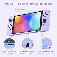 Vista 5 de FANPL Case bundle for Nintendo Switch OLED Accessories, Carrying Case for Switch OLED and JoyCon Controller with Hard Flip Protective Case and