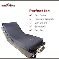 Vista 3 de Therahab Colchón de presión de aire alternativo de 5 pulgadas con bomba eléctrica para úlceras de presión de etapa 3, úlceras de cama, colchón