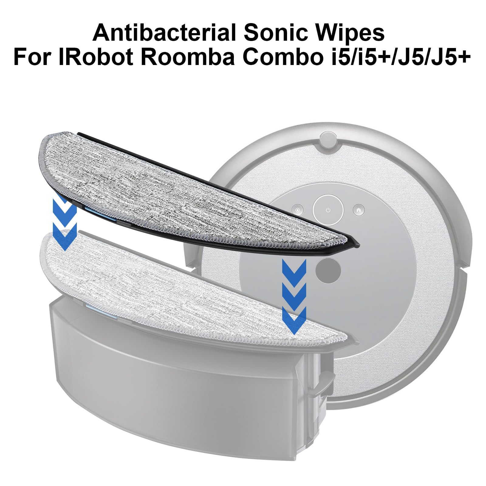 3 panni per mocio + 6 stoppini per irobot roomba combo j5 j5 + i5 i5 3 panni per mocio + 6 stoppini per irobot roomba combo j5 j5 + i5 i5