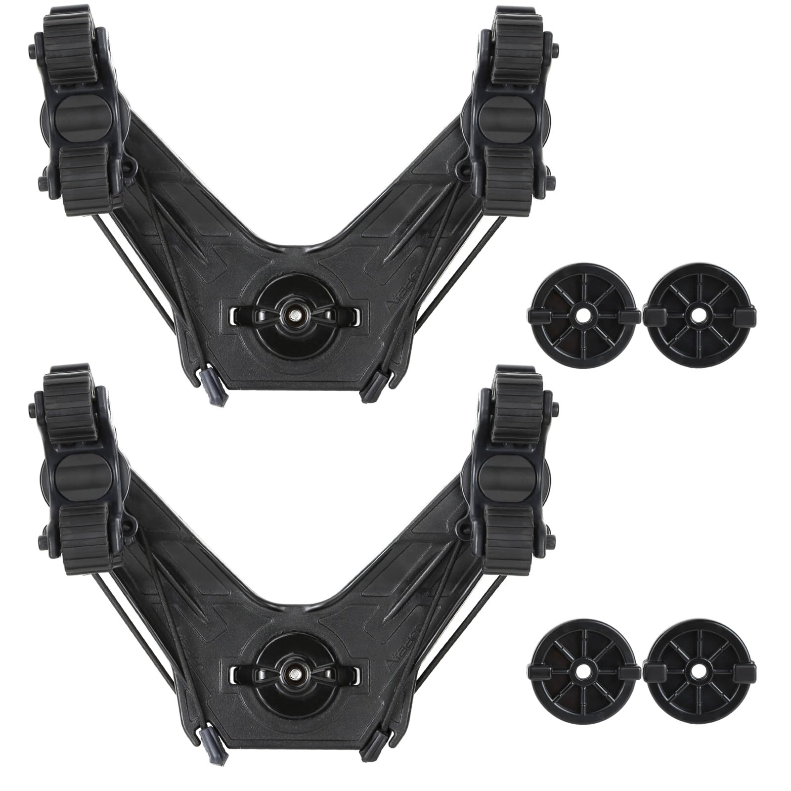 AtaderKayak Paddle Holder, Kayak Accessories for Fishing, Dual Head Kayak Track Mount Accessories, Offset Paddle Holder for Kayaking, Kayak Rail Accessories