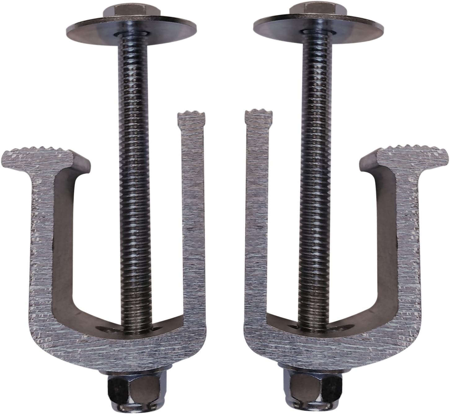 (2 Pack) Easy Mount - Truck Tool Box Clamps - Aluminum Tie Downs