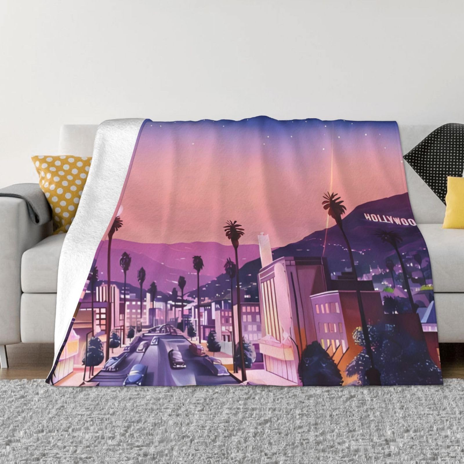 Couverture polaire en flanelle de qualité supérieure pour lit et canapé chic