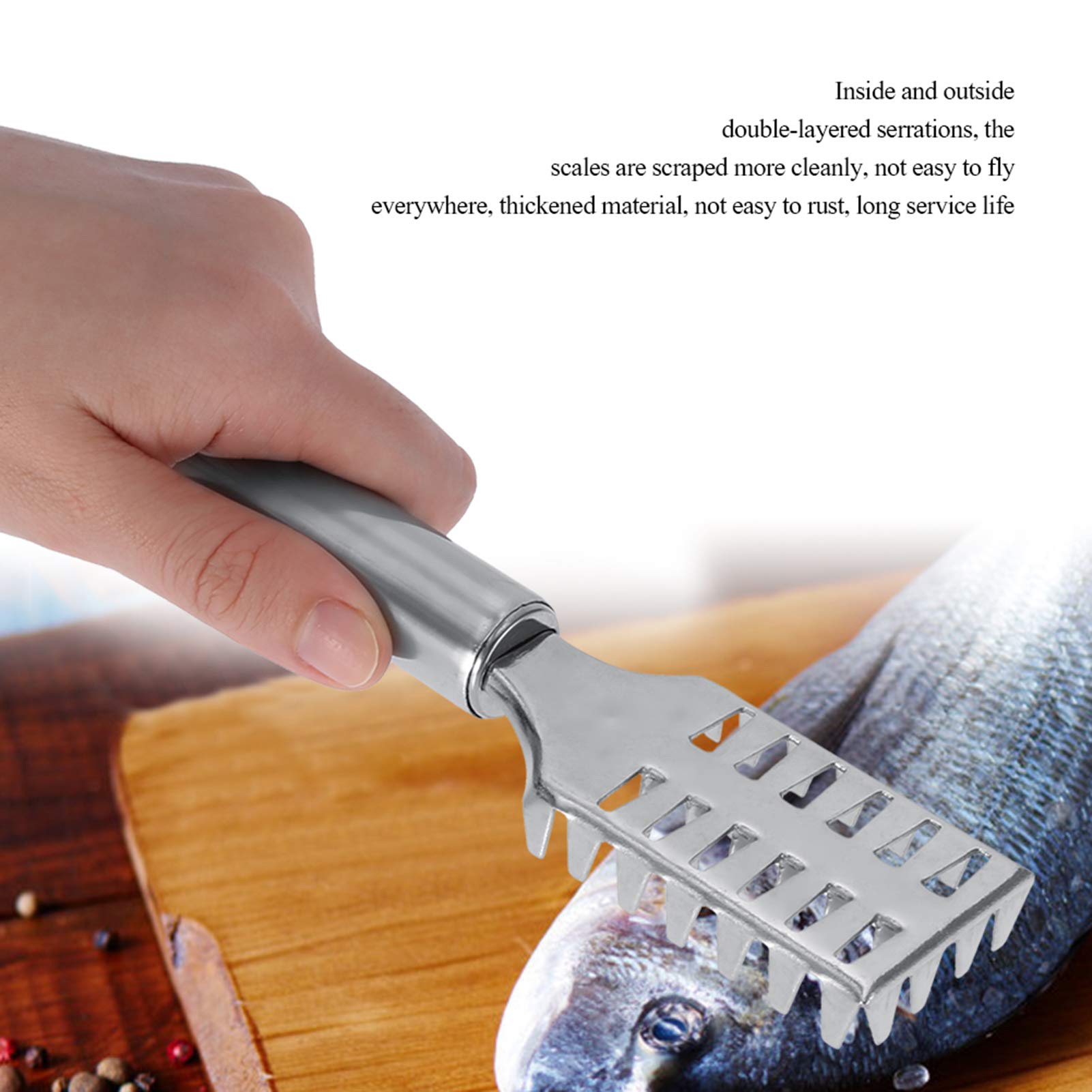 Écailleur à Poisson Professionnel - Outil Portable Avec Couvercle, ABS, Pour écailles De Poisson