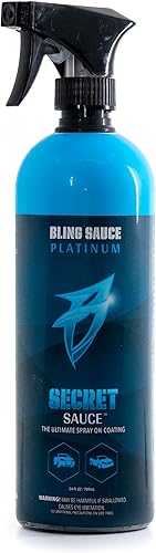 Bling Sauce Platinum Secret Sauce, el mejor recubrimiento en aerosol para superficies pintadas, automóviles, camiones, motocicletas de cerámica de