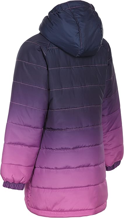 Trespass junior destiny ombre padded hooded jacket deep pink ombre Clearance