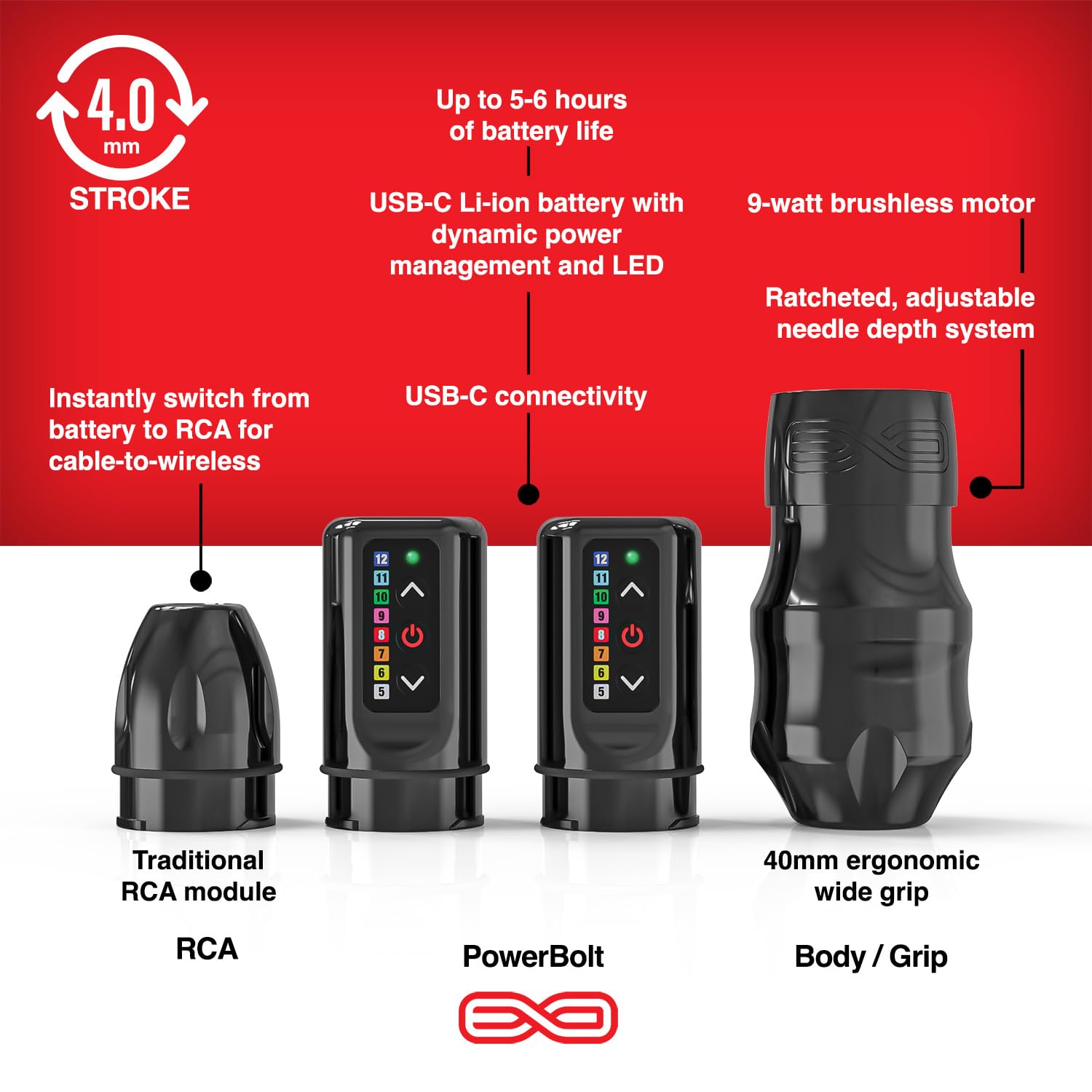 Amazon.com: FK Irons - EXO Stealth + 2 PowerBolts 4.0mm Stroke