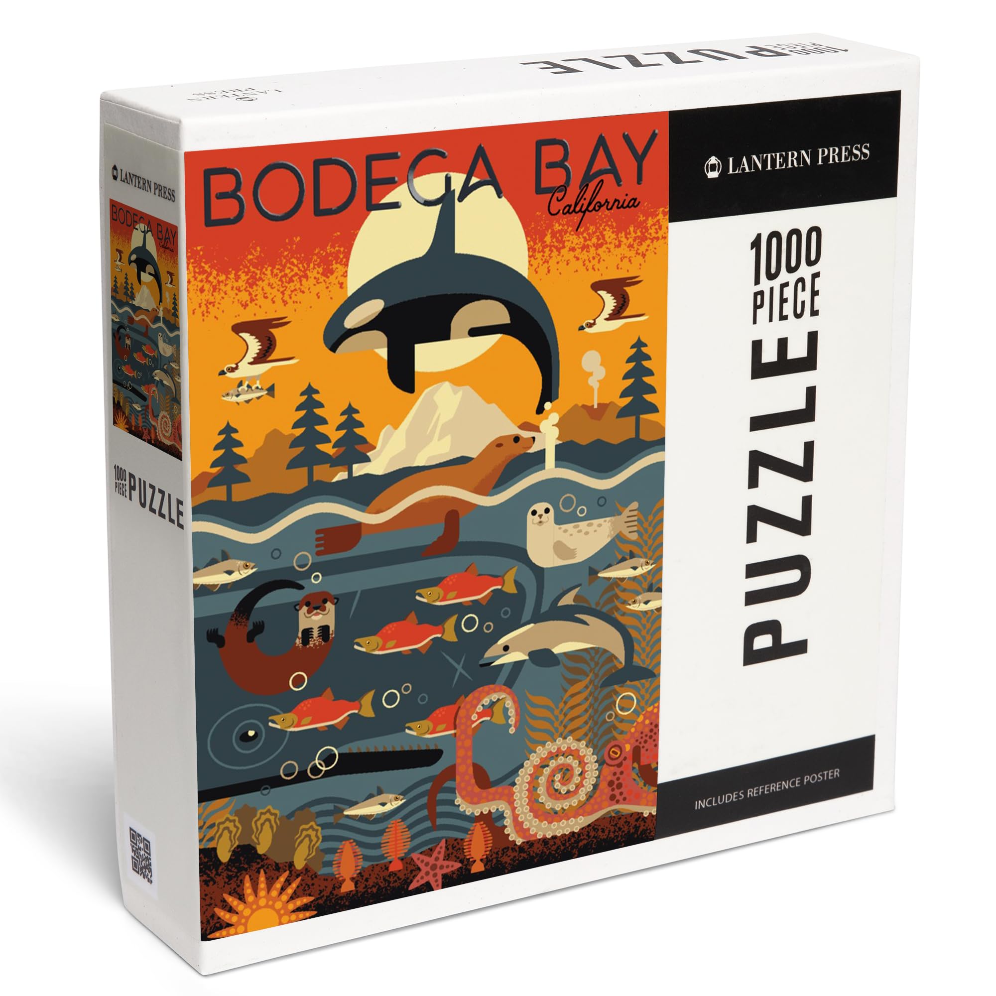 Lantern Press1000 Piece Jigsaw Puzzle, Bodega Bay, California, Marine Animals, Geometric