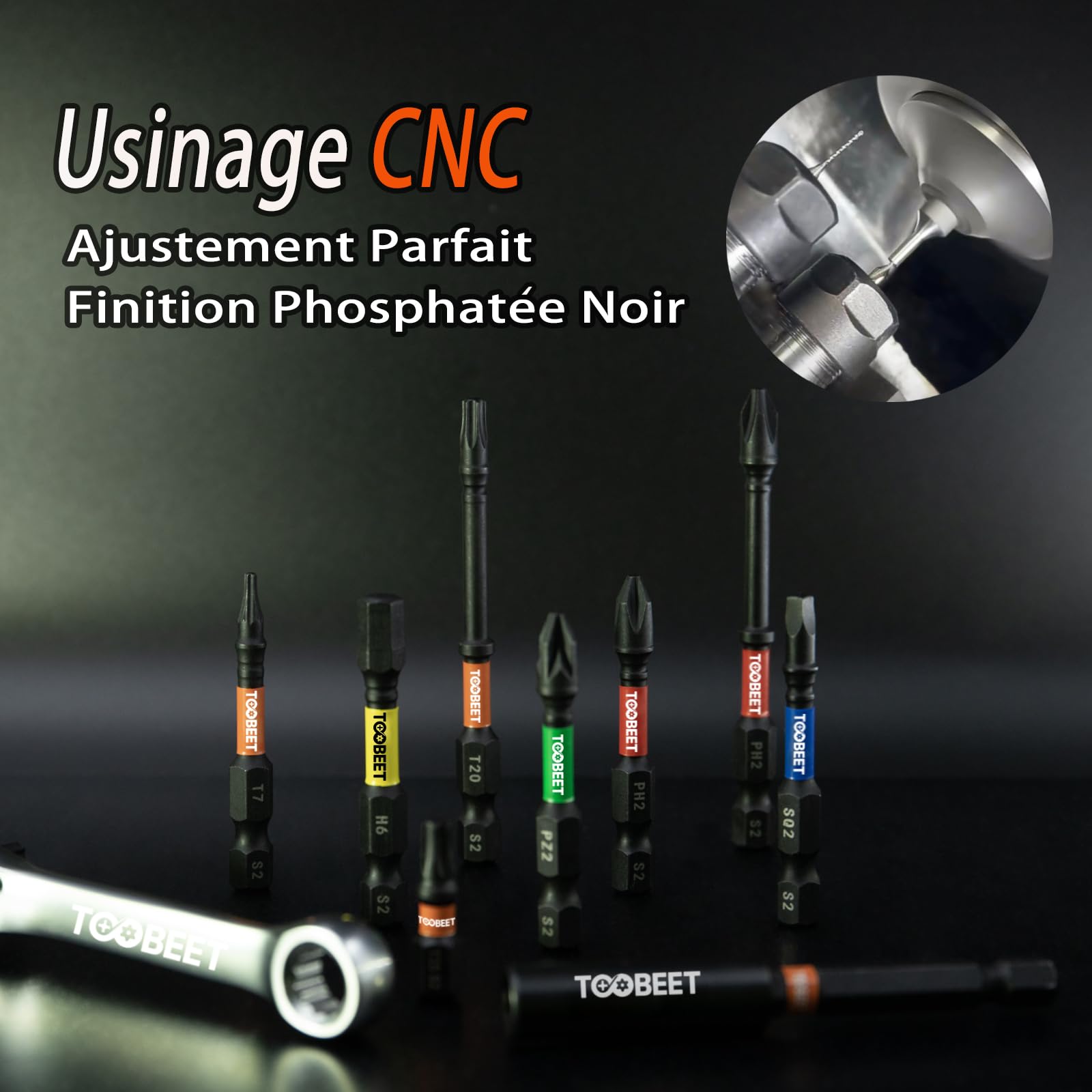 Jeu de 90 Embouts de Vissage Professionnels 50 mm (Torx, PH, PZ, Hex, Fente), Acier S2 Magnétique, Embouts pour Visseuse à Choc, Tige Hexagonale 1/4" avec Boîte de Rangement
