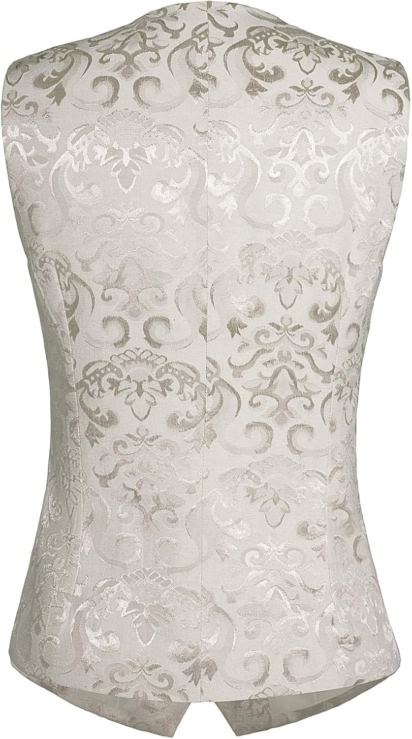 GRACE KARIN Womens Waistcoat Vest Vintage Steampunk Dress Jacquard Jacket - Image 2