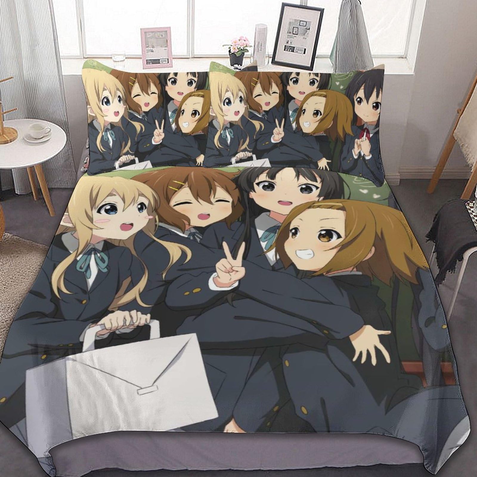 Amazon｜布団カバー 3点セット けいおん 秋山澪 田井中律 琴吹紬 寝具