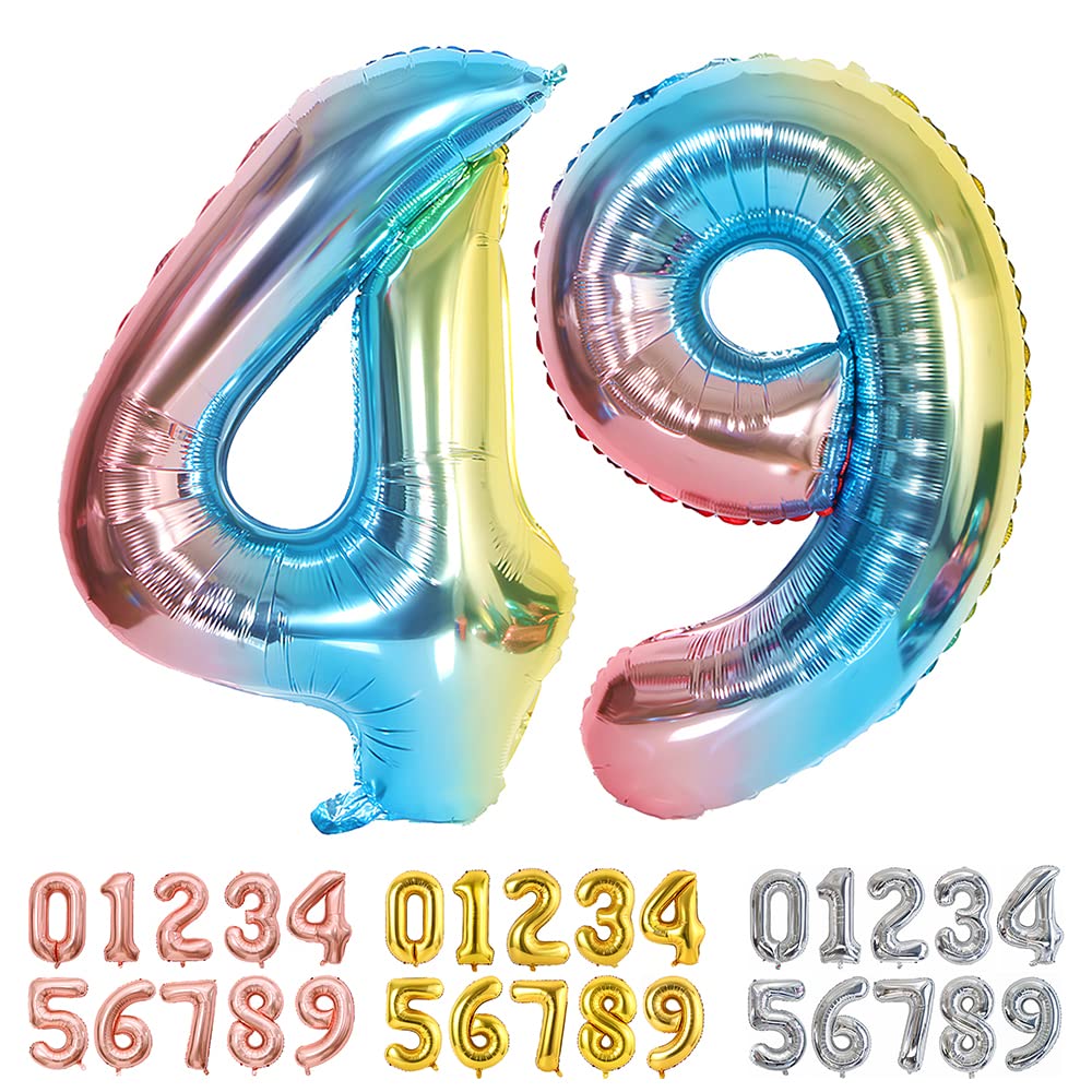 Foil Globo Número 5 Azul 40" (101cm), Inflable Helio o aire, Gigante Numeros 0-9, 10-19, 20-29, 30-100, Grande Globos Decoración para La Boda Aniversario y Cumpleaños Fiestas — view 247