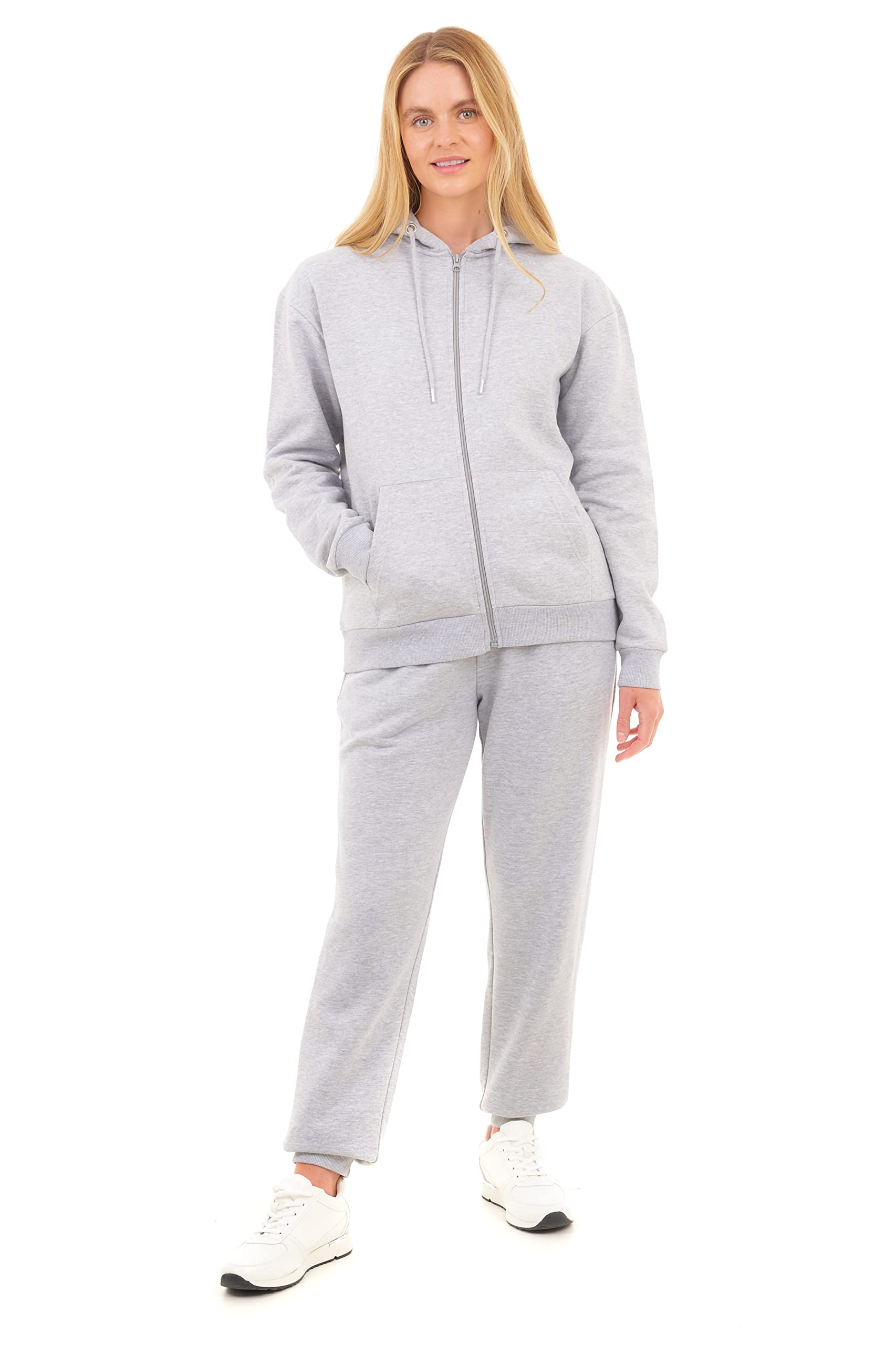 M17Womens Ladies Recycled Zip Up Hoody Soft Casual Hooded Zipper Sweatshirt Top Long Sleeve with Pockets