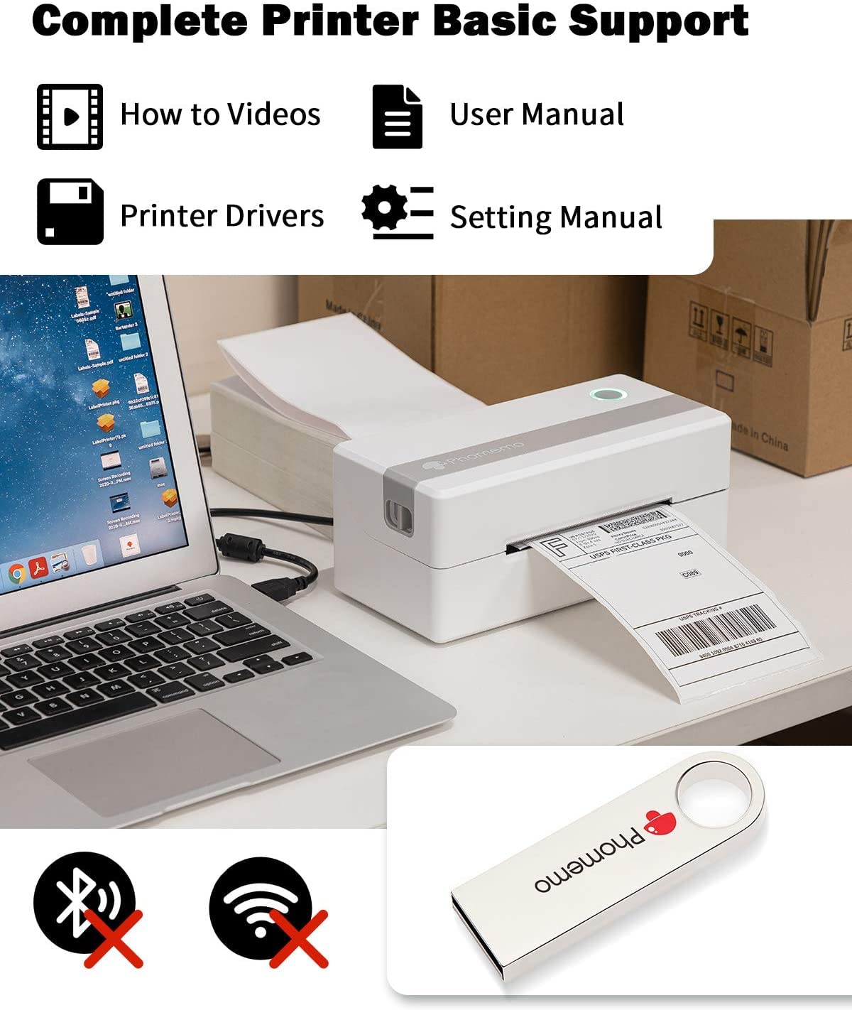 Shipping Label Printer Machine,4x6 thermal printer,Phomemo thermal