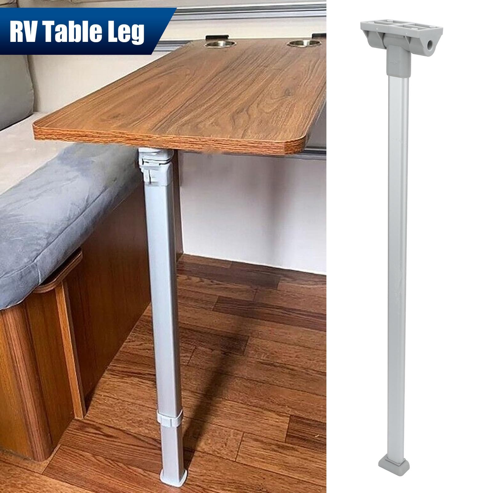 LiebeWH Patas de Escritorio de Barra Plegable para RV Pata de Mesa Plegable de Aleación de Aluminio Varilla de Soporte Anodizada de 700 Mm Ahorro de Espacio Fácil Instalación para RV Trailer Cocina