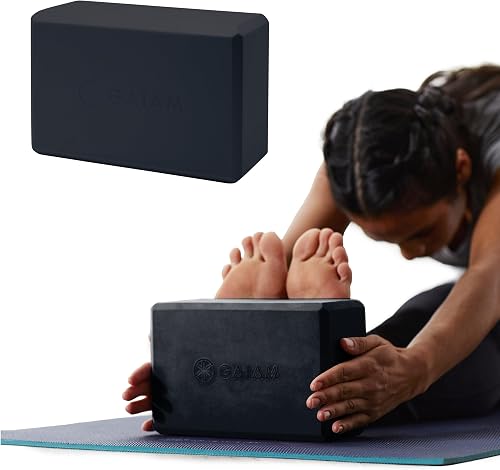 Gaiam Yoga Block - Supportive Latex-Free Eva Foam - Soft Non-Slip Surface With Beveled Edges For Yoga, Pilates, Meditation - Yoga Accessories For Stability, Balance, Deepen Stretches