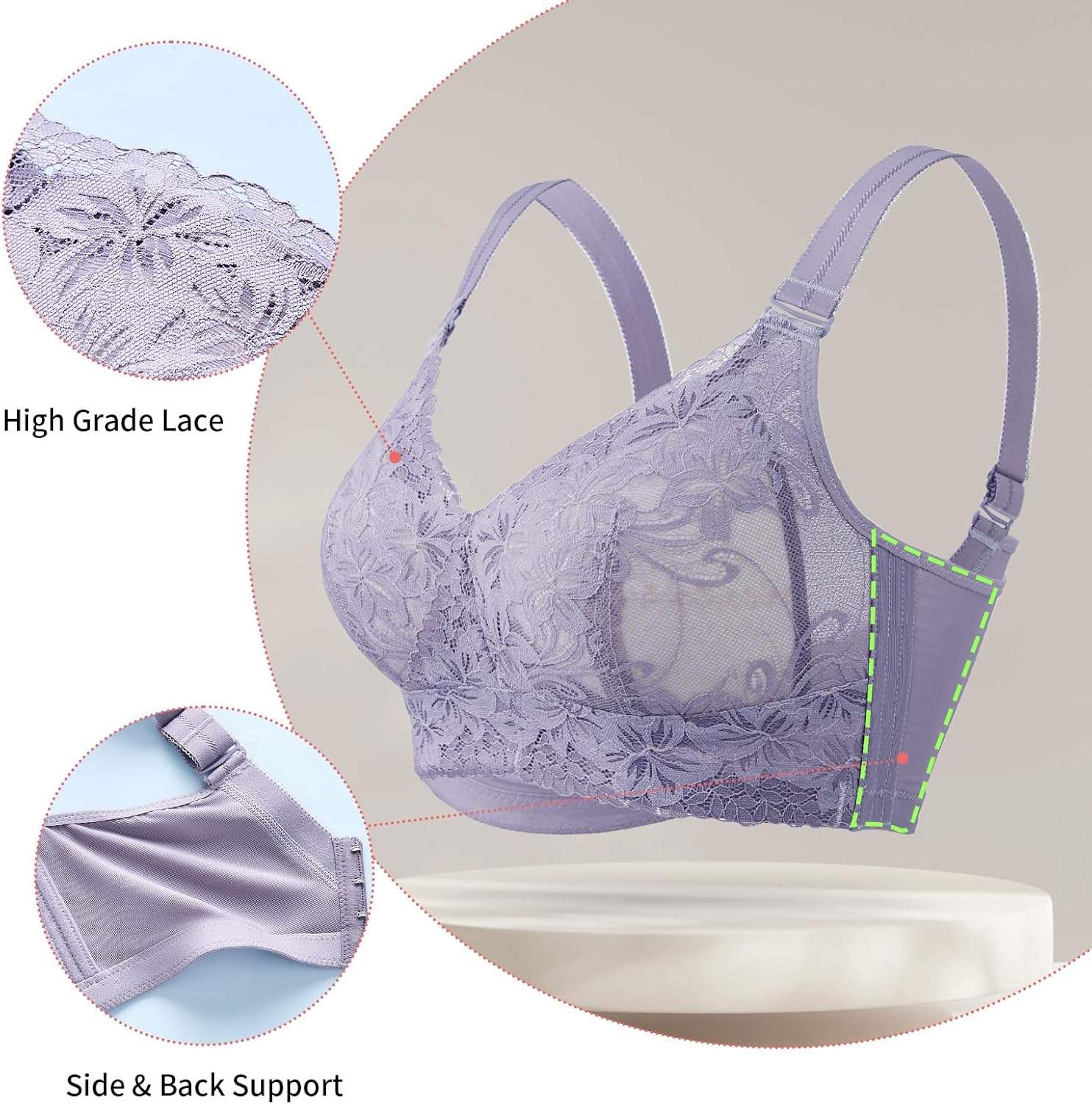 Baetty Minimizer Bras for Women No Underwire Lightly Padded Full Coverage 6170 - Image 4