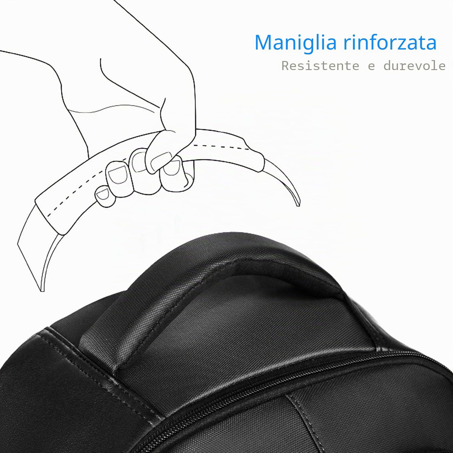 FANDARE Zaino Unisex con Porta USB - Borsa per Computer 15.6 Pollici, Universitaria da Scuola e Lavoro, Impermeabile Poliestere Nero