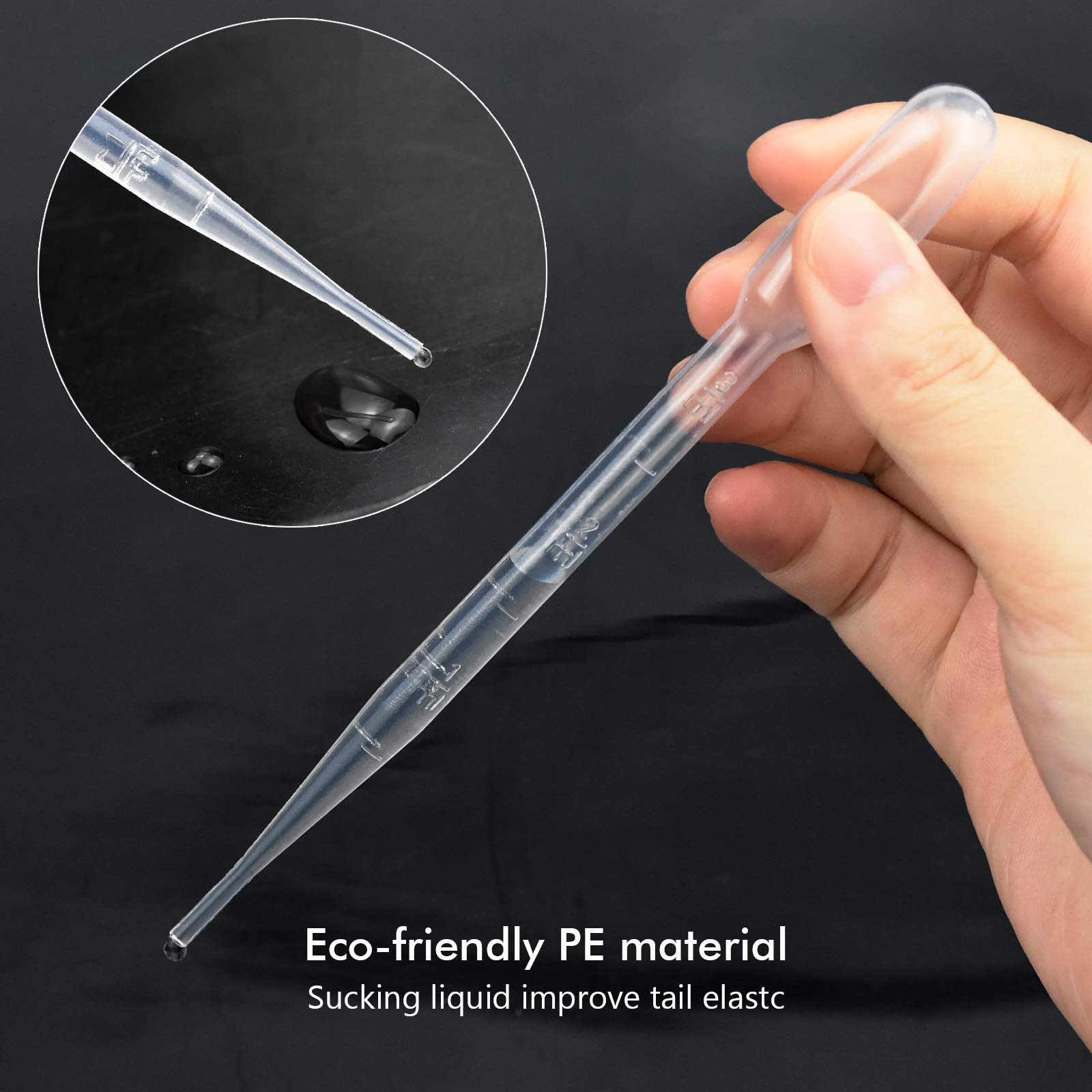 Pipette Di Plastica Graduate Da 3ml - Lotto Da 30 Pezzi Per Laboratorio, Hobby E Misure Precise - Foto 8