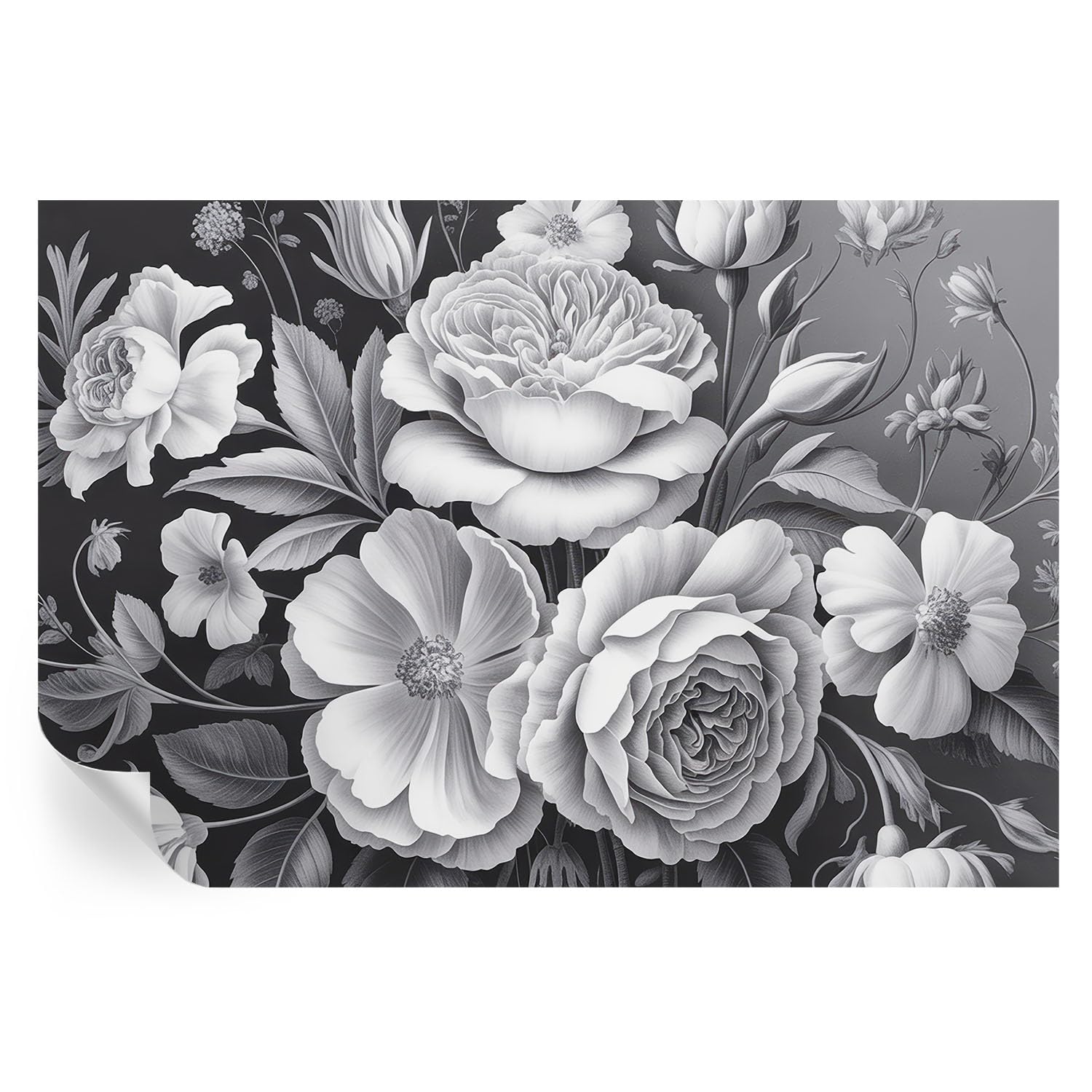 Revestimiento de pared autoadhesivo 104x70 cm y cubiertas decorativas con motivos florales
