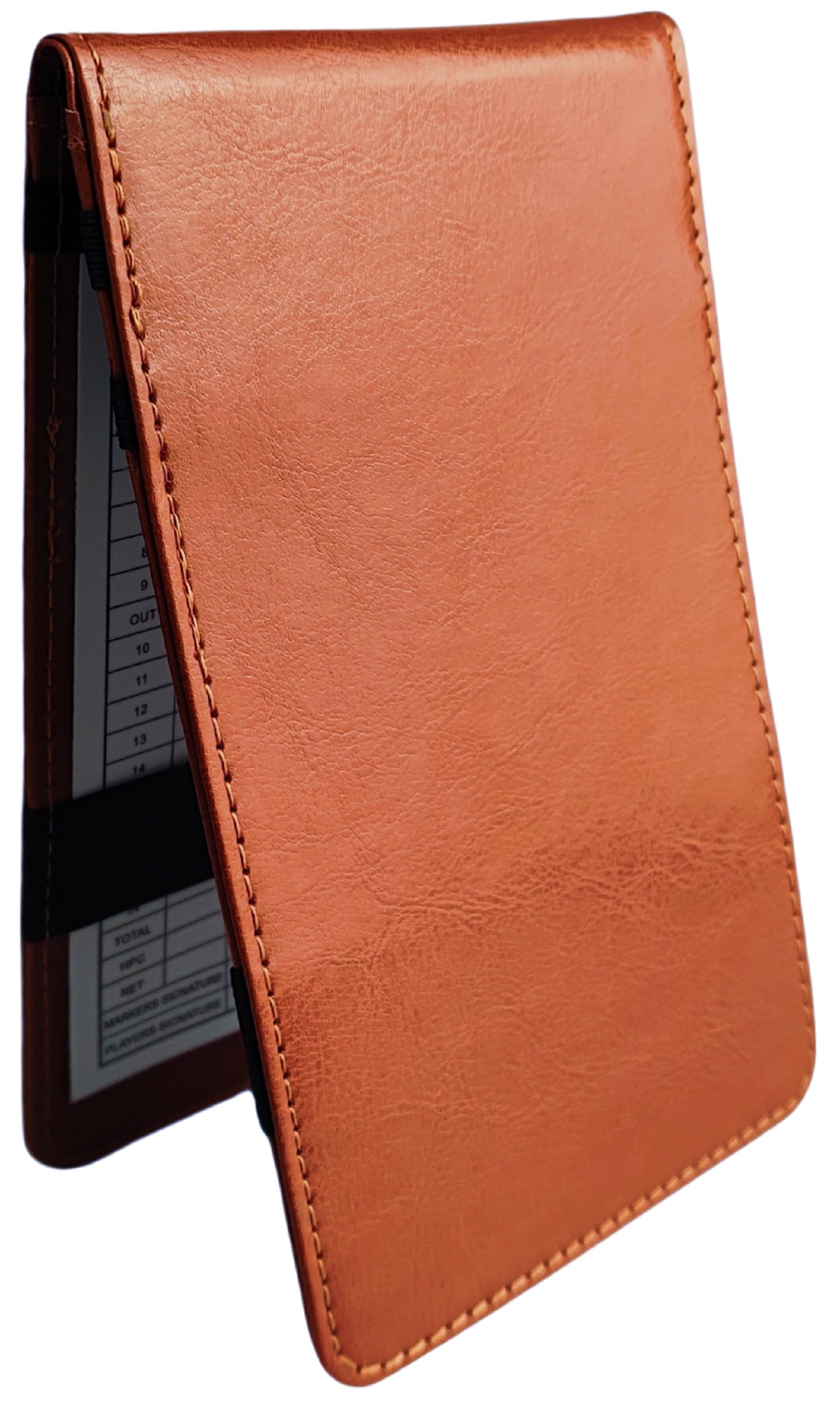 QSYZAIL Leather Golf Scorecard Holder PU Leather with 2 scorecards 18×11cm?7.08×4.33