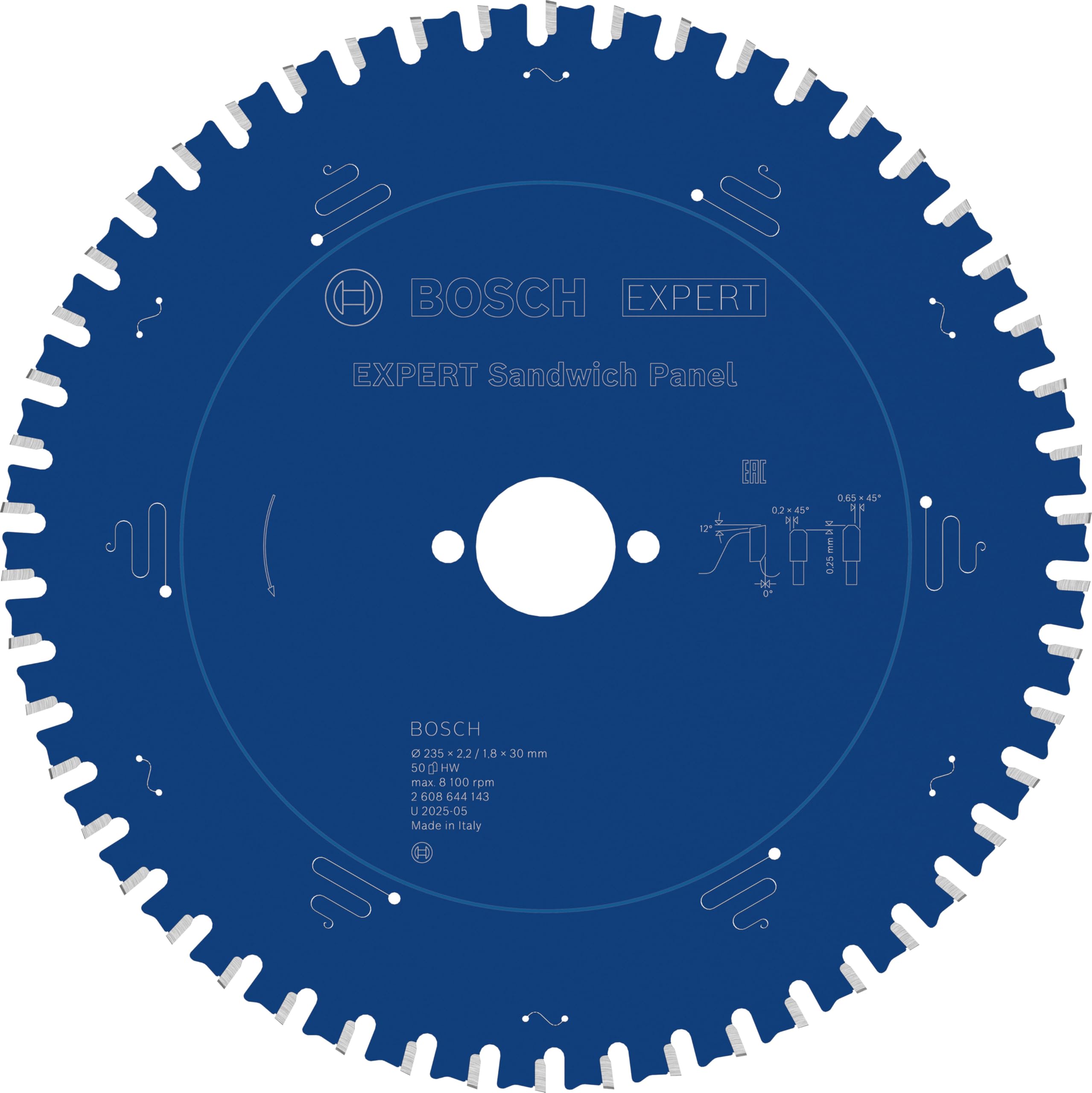 Bosch 1x EXPERT Sandwich Panel Corded Circular Saw Blade for Handheld Circular Saw (for Metal sandwich, Ø mm, Professional Accessory Hand-Held Corded Circular Saws, Plunge Saw)