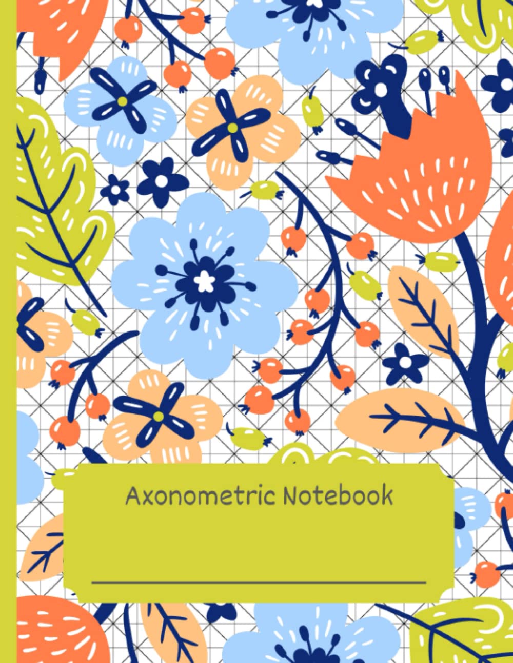Carnet axonométrique avec grille technique pour dessin en perspective 3D