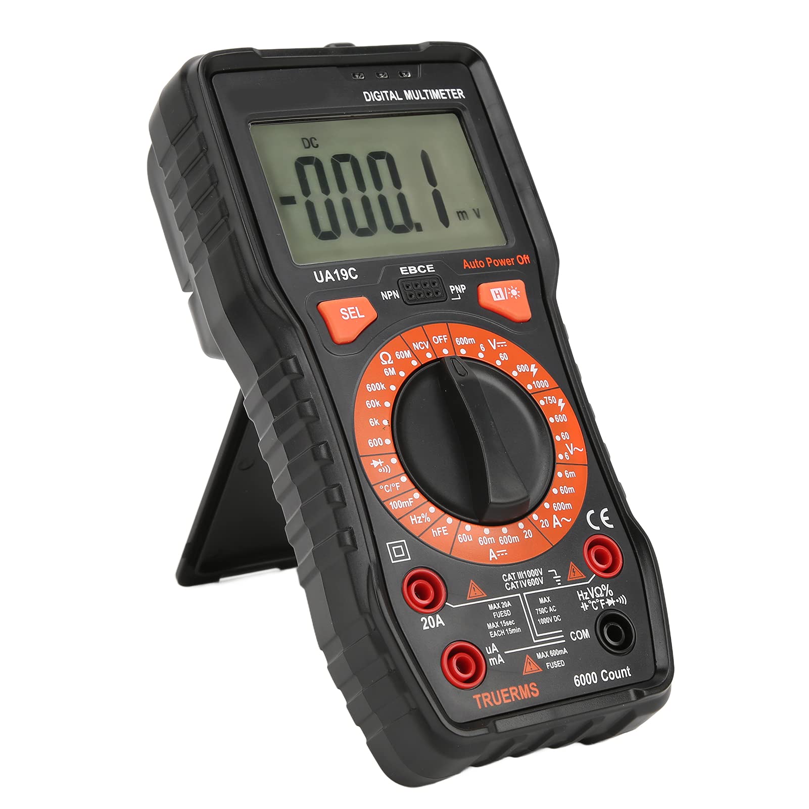 Domary Multimetr Cyfrowy 20A/1000V z NCV i True RMS