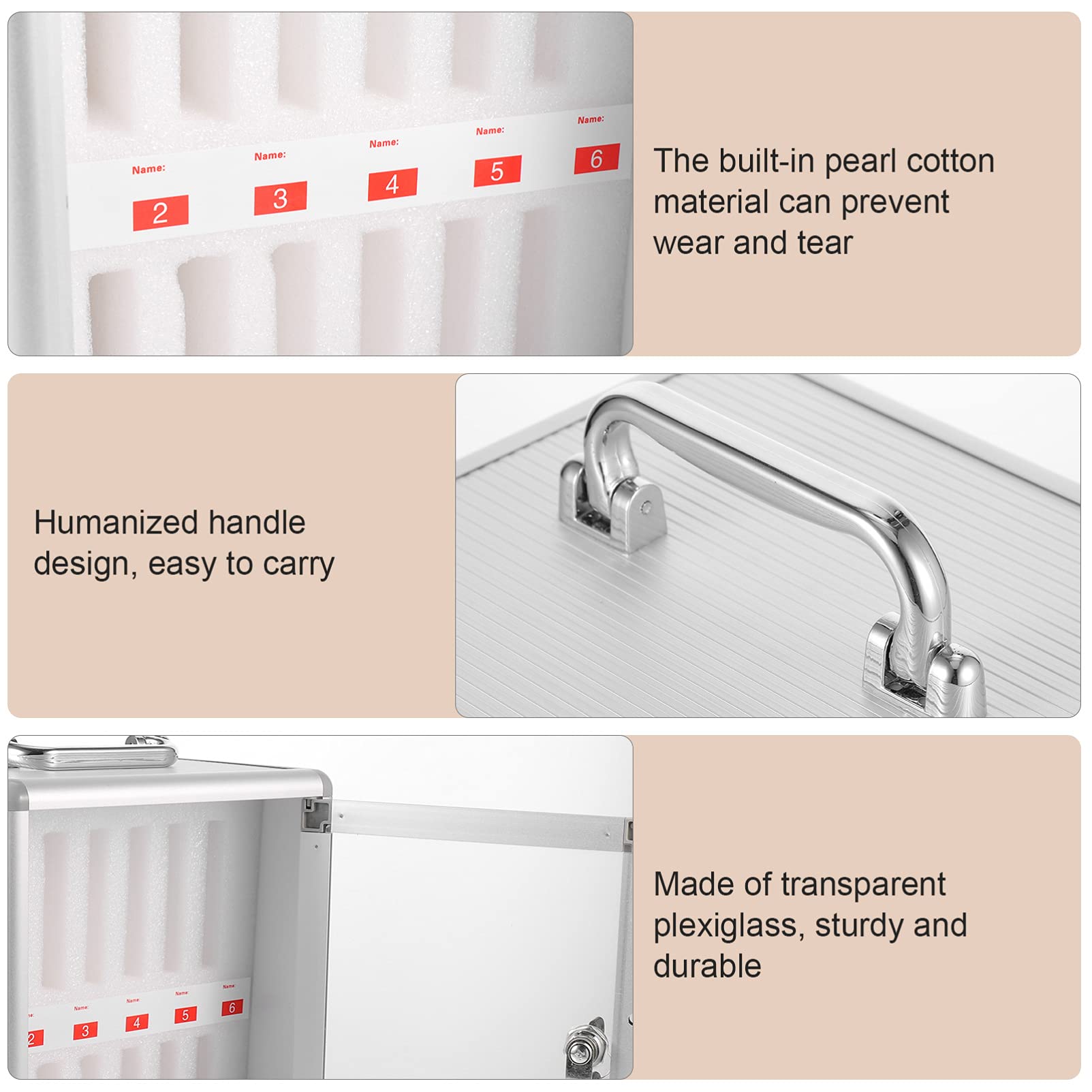 TOYANDONA 12 Slots Aluminum Alloy Pocket Chart Cell Phones Storage Cabinet Wall- Mounted with Lock and Handle Pocket Chart Storage Locker Box for Cell Phones Office Classroom