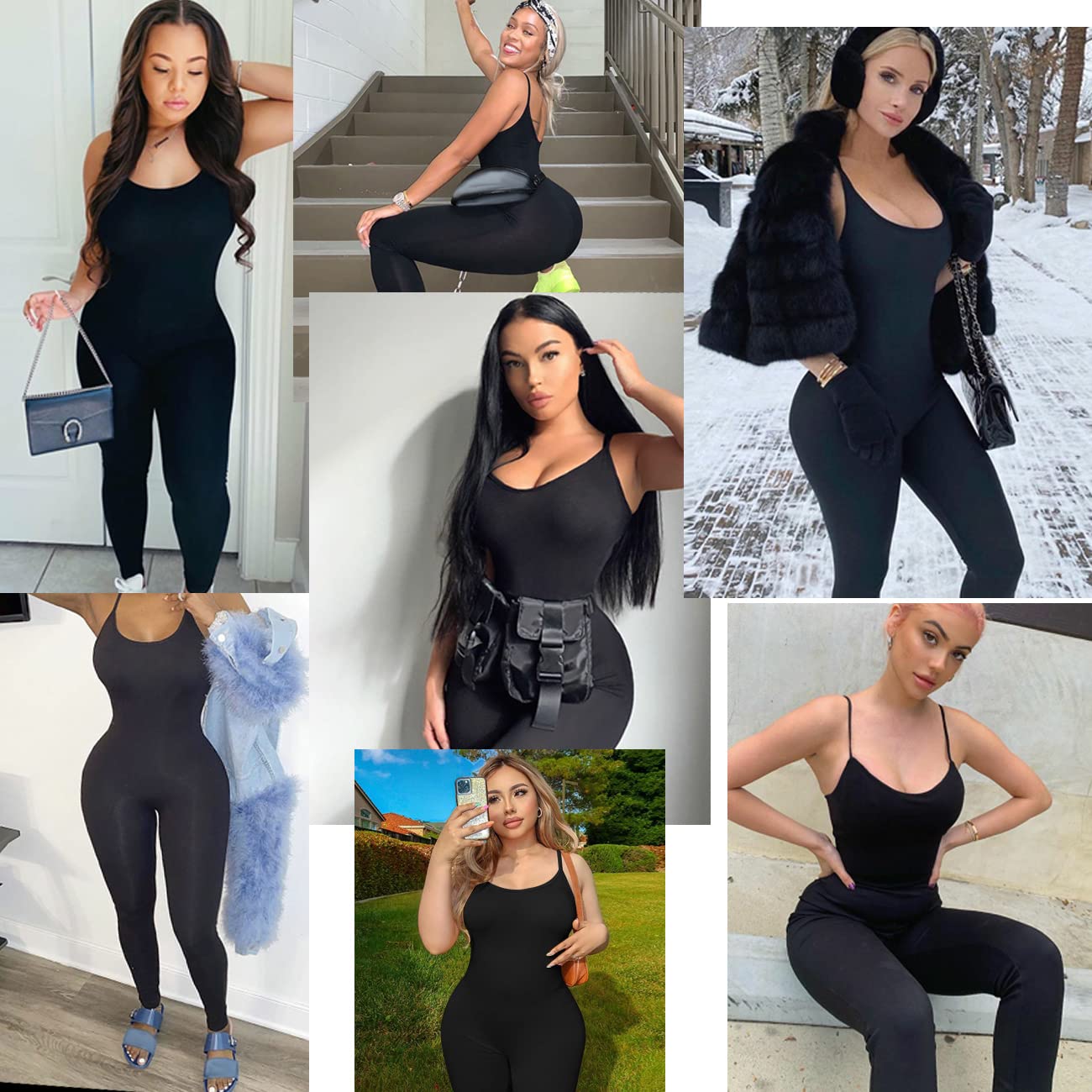 Tuta Intera Donna Spaghetti Aderente Tutina Sexy Elegant Sportiva Jumpsuit Elastica Senza Manica Romper Bodysuit Pantaloni Per Yoga Gym Fitness Esercizio Clubwear