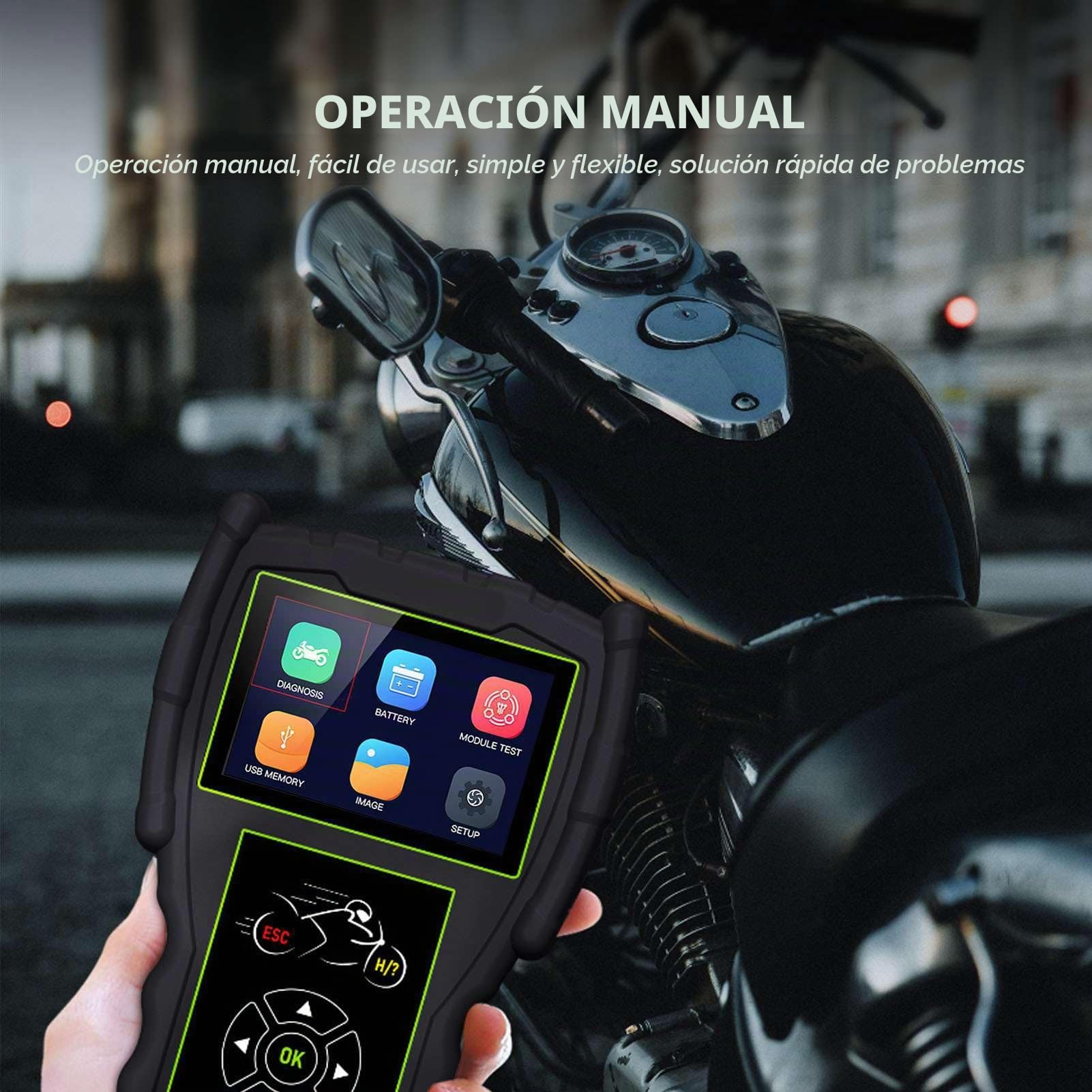 Herramienta de Diagnóstico de Motocicleta, para Escáner de Motocicleta M100 Pro Lector de Código de Falla OBD Multifunción de Alto Rendimiento