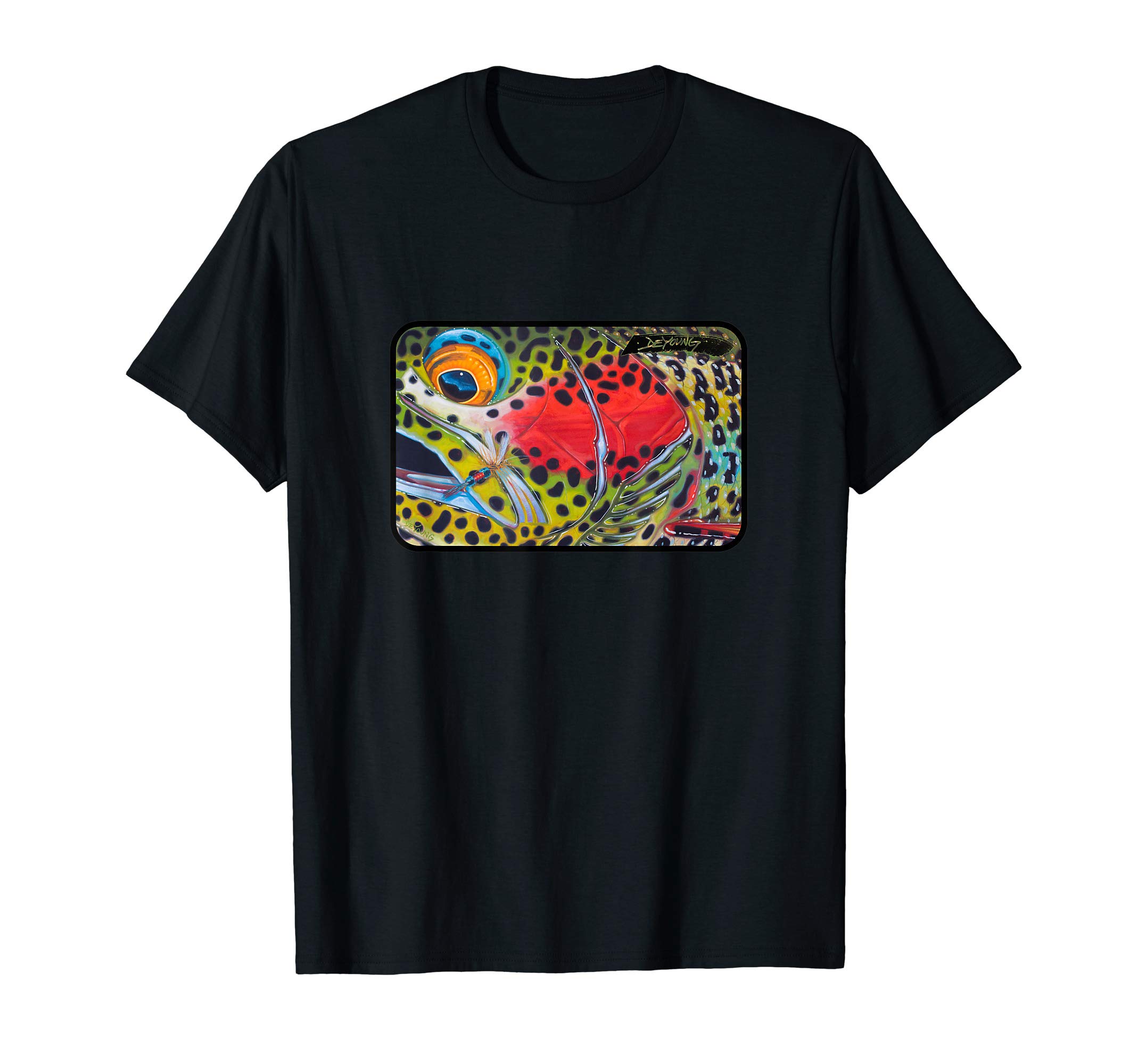 Rainbow Trout Fly Fishing T-Shirt Royal Wulff Derek DeYoung