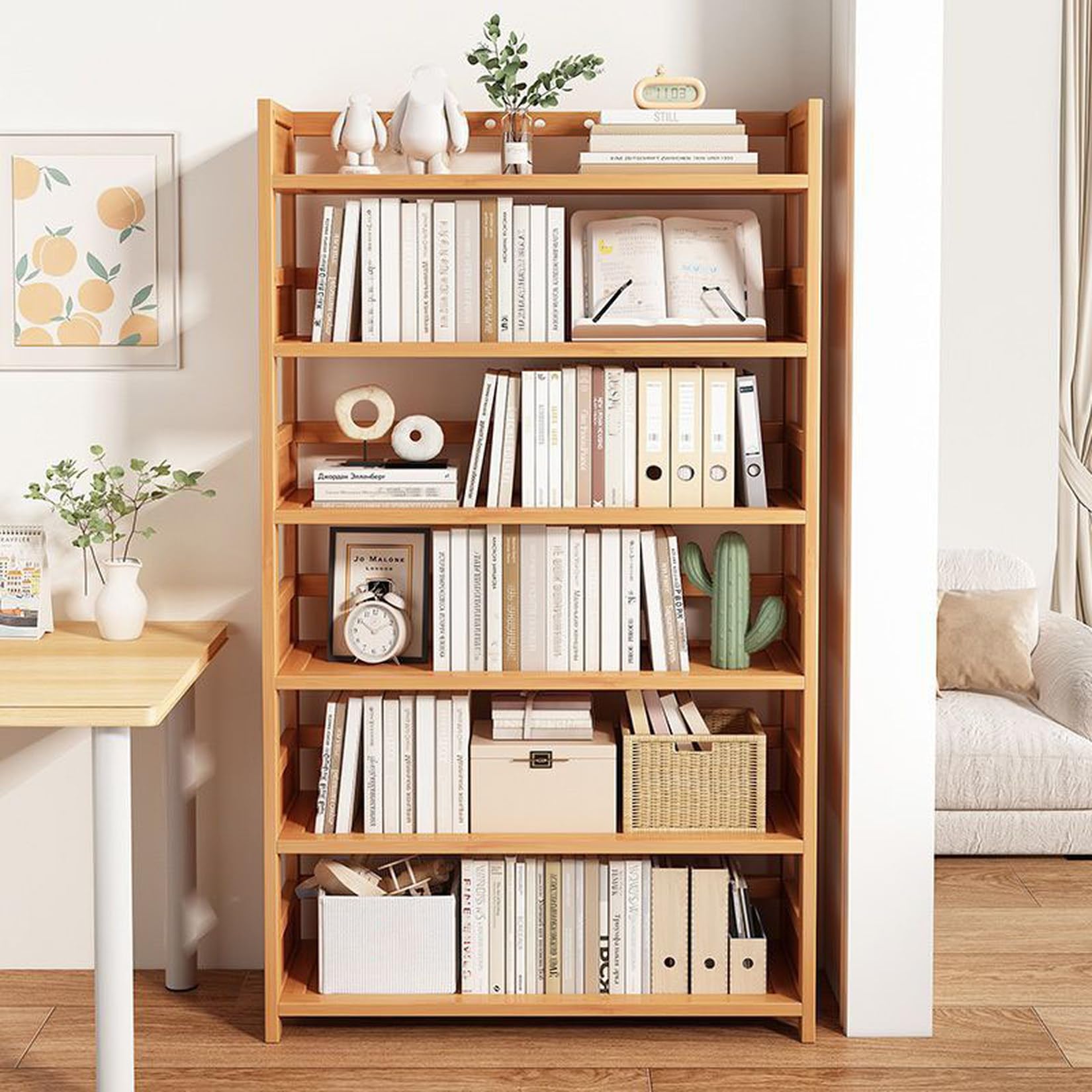 Amazon｜[FOQW] オープンラック 北欧 6層 オープンシェルフ 90*25