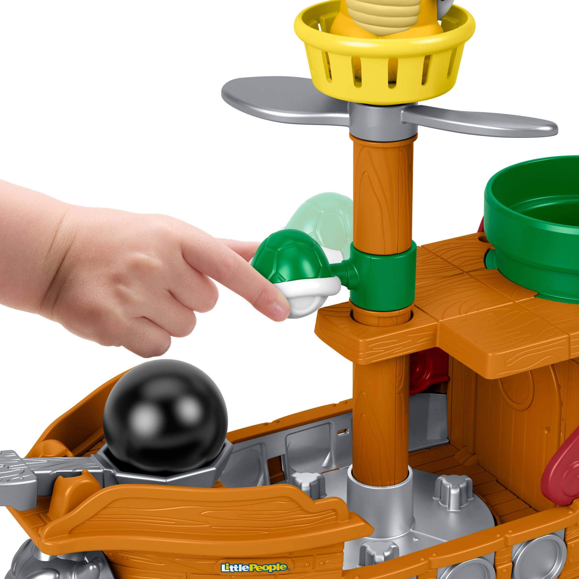 Fisher-Price Little People My Mario Galeone di Bowser, Giocattolo per Bimbi Piccoli, playset con Personaggio per Il Gioco di finzione nell'età prescolare, per Bambini dai 18 Mesi in su, JHG62