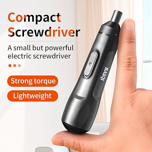 Miniatura 6 de Juego de mini destornilladores eléctricos, 3.7 V 800 MAH USB-C recargable herramienta giratoria inalámbrica con 20 piezas de brocas para instalar o