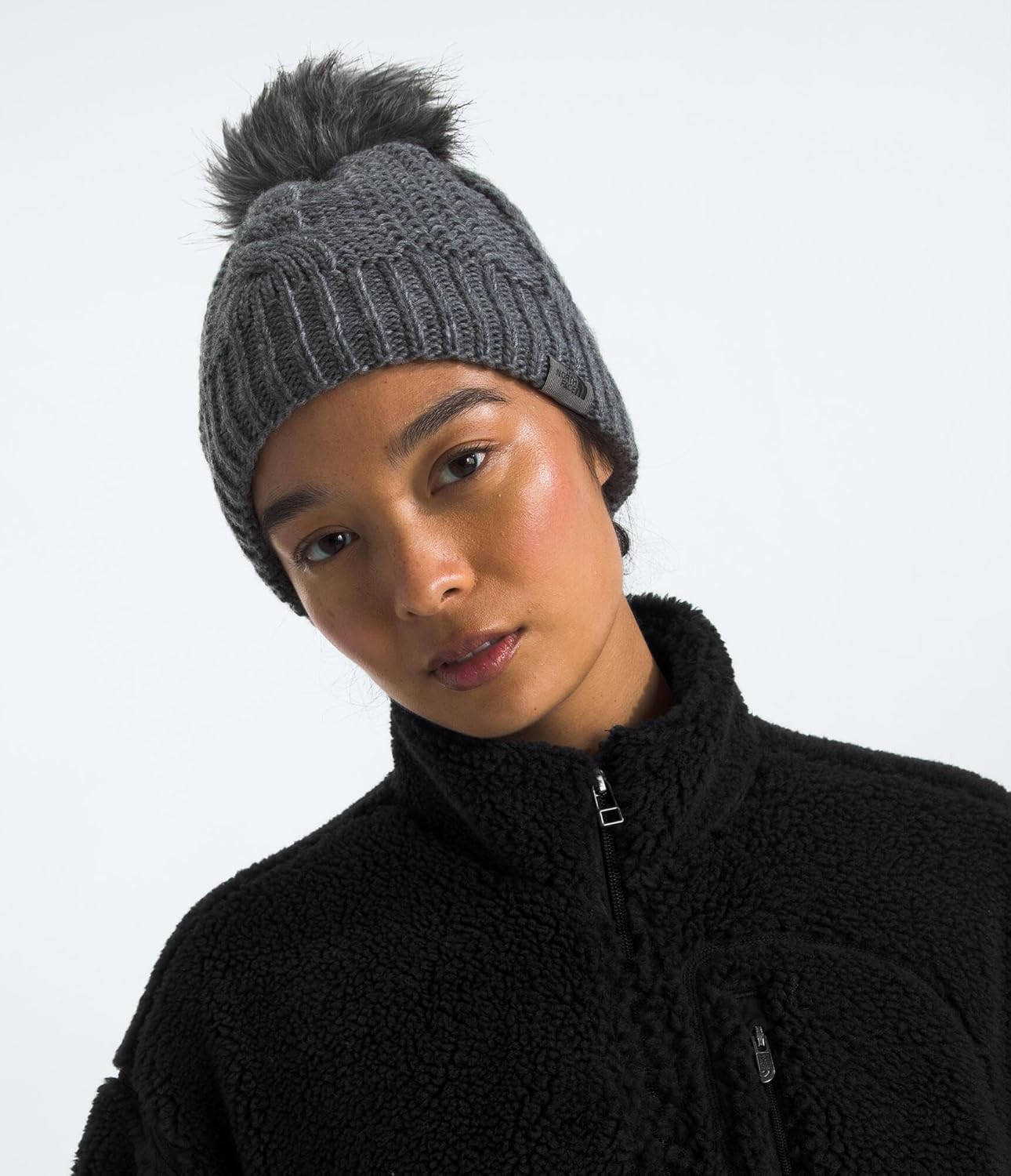 The North Face Womens Oh Mega Fur Pom Lined Beanie - Image 2