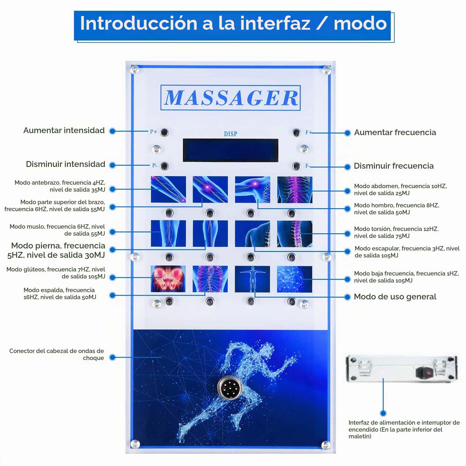 TELAM Máquina de terapia de ondas de choque Máquina de terapia de ondas de choque extracorpóreas electromagnéticas Mejora de la elasticidad de la piel Masajeador corporal