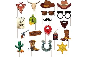 19 Pcs Cowboy Party Props