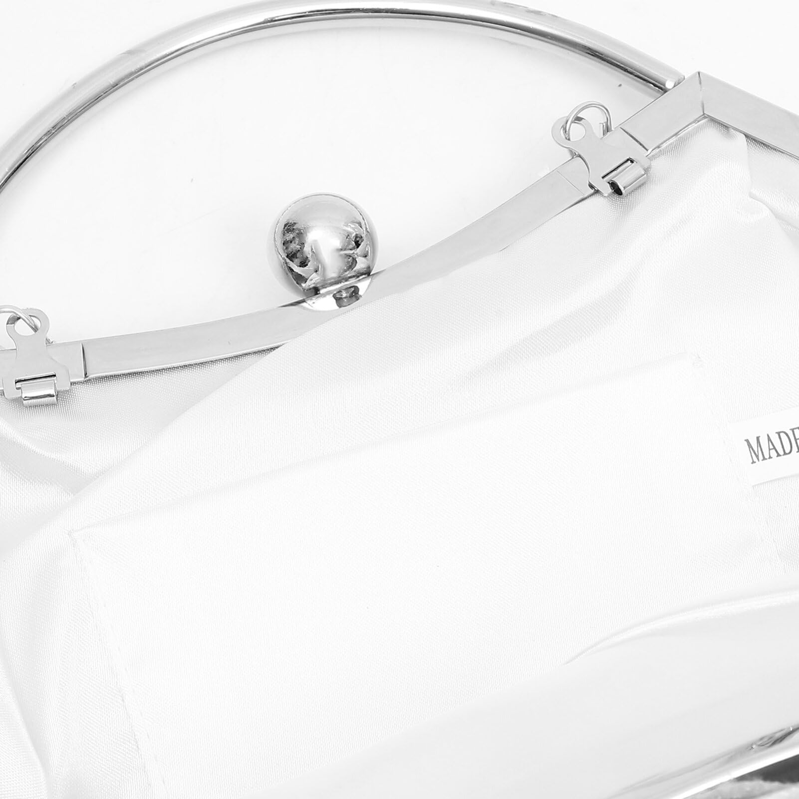 GALPADA Borsa da Sera con Motivo a Rosa in Satin e Metallo con Tracolla Rimovibile per Party Cocktail e Matrimoni Eleganti