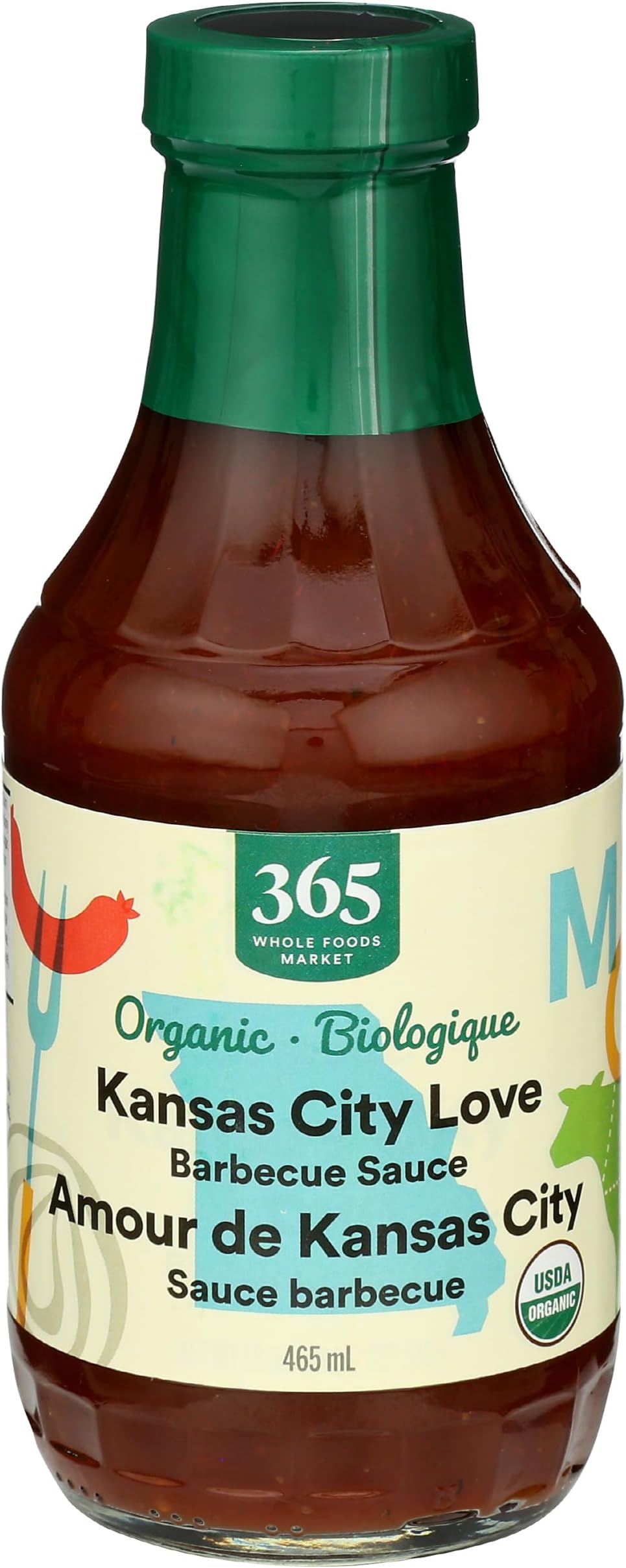 365 by Whole Foods Market, BBQ Sauce Kansas City Organic, 18 Ounce