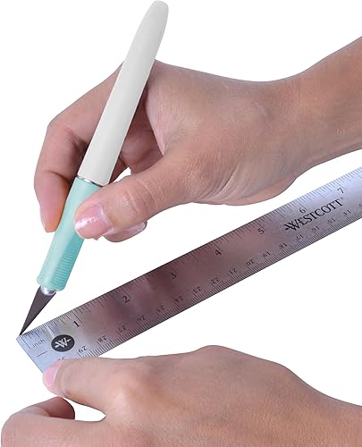 Miniatura 4 de Westcott Cuchillo de precisión para manualidades y bricolaje, incluye cuatro cuchillas de repuesto #11 (17863)