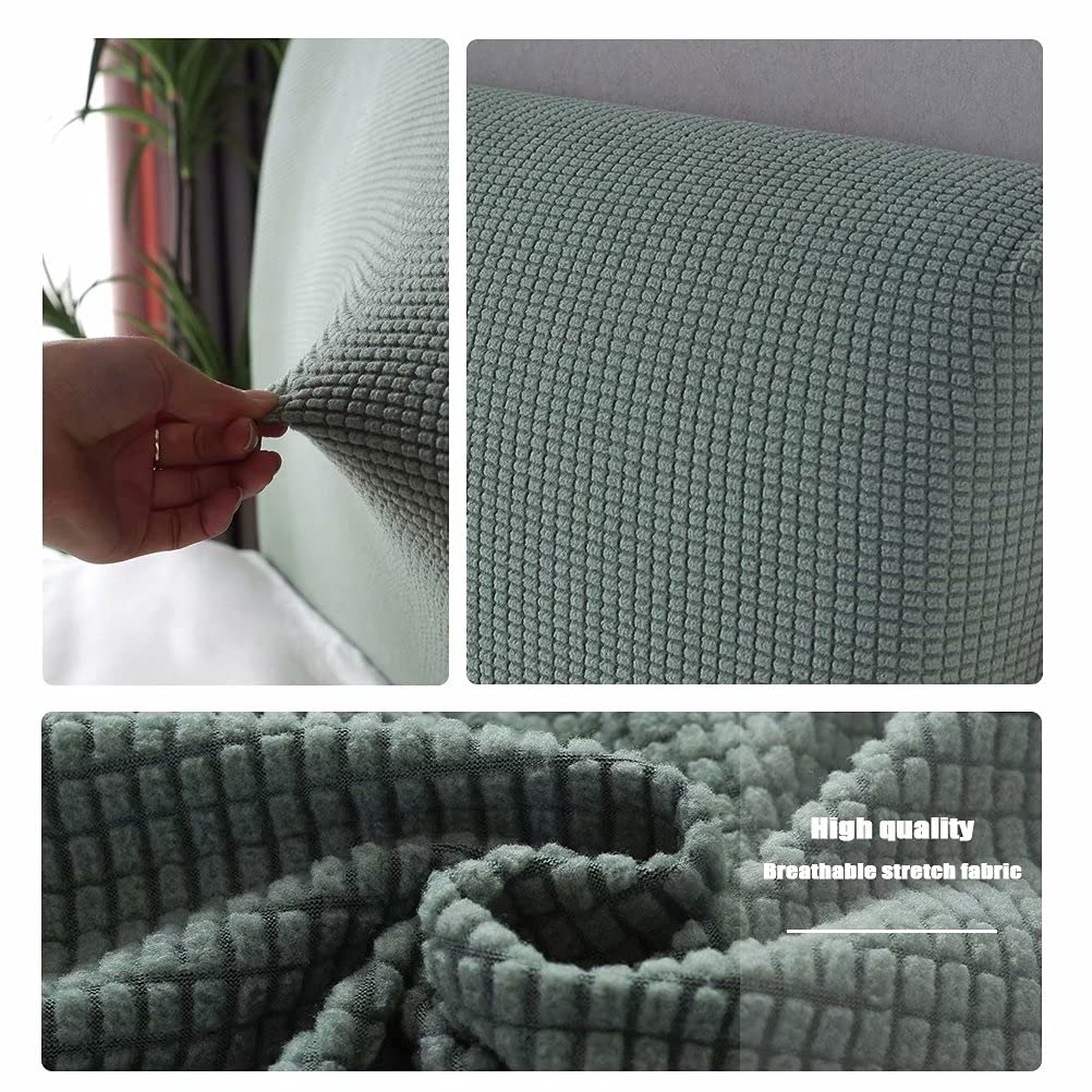 Copritestiera Letto TTFFWW In Velluto - Fodera Elastica Per Testate Fino A 65cm, Con Tasche Laterali, Antipolvere - Foto 3