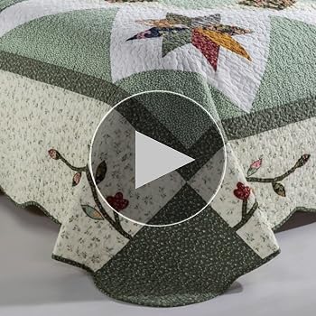 【新品未使用】　kry「QUILT」 Mainstays Solid Green Crinkle Box Microfiber Quilt Full