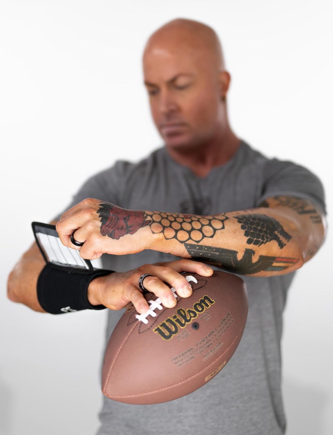Premium Wrist Coach - Triple Playbook Wristband - Ideal for Play Calling, Strategy, Team Coordination, and Quick Reference - for Football, Baseball, Softball, Soccer, Lacrosse and More!