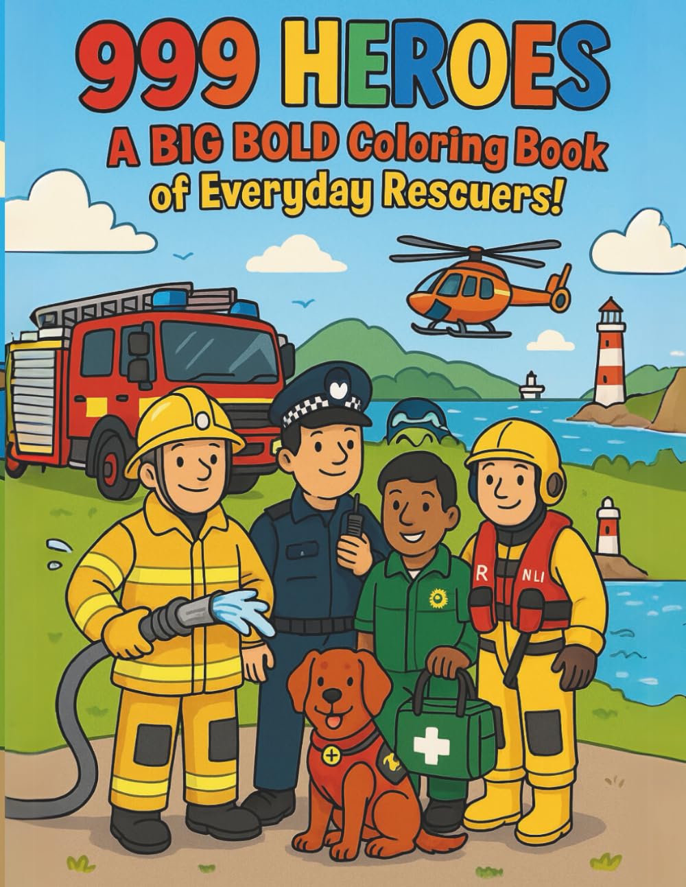 999 Heroes: A Big Bold Coloring Book of Everyday Rescuers!